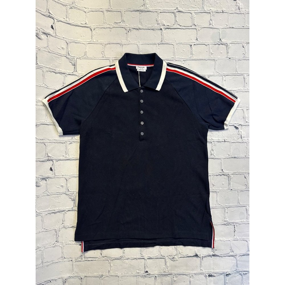Thom Browne New York Short Raglan Sleeve Polo in classic Pique
